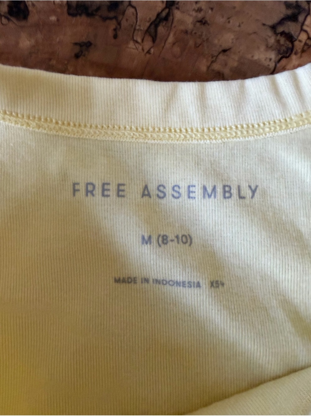 FREE ASSEMBLY Women's Yellow Ribbed Tank Top - Soft Stretch Cotton
